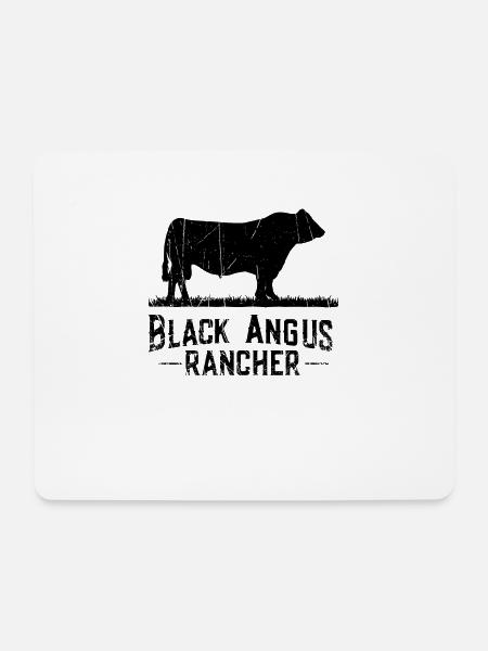 Black Angus Rancher - Kuhbauer - Mousepad (Querformat) - Weiß