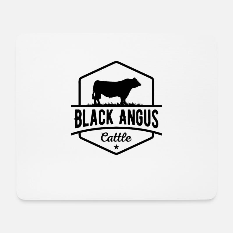 Kuhbauer - Black Angus Rinder - Mousepad (Querformat) - Weiß