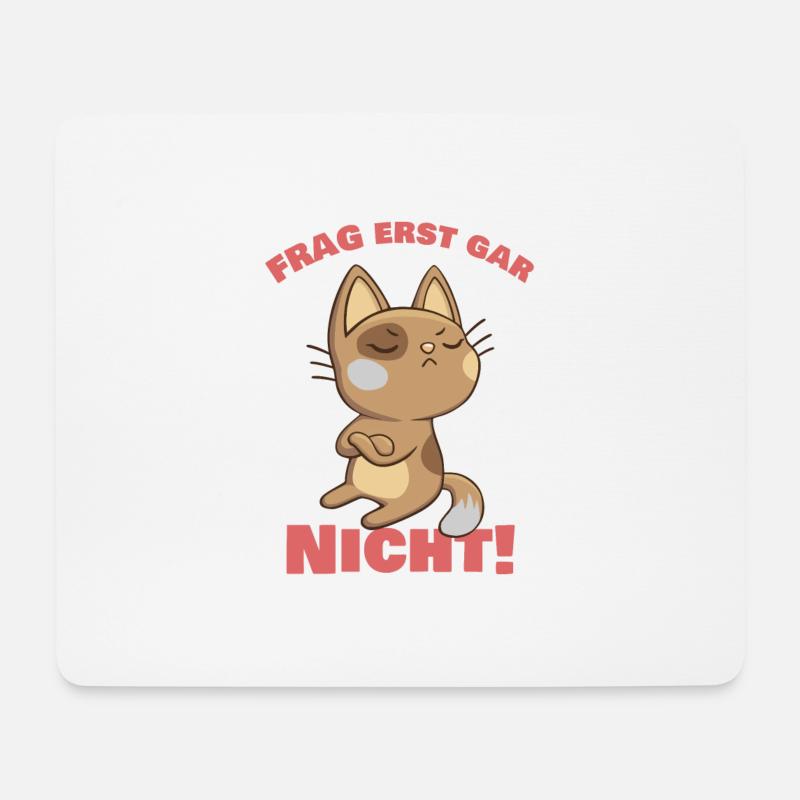 Süße Katze witziger Spruch Geschenk - Mousepad (Querformat) - Weiß