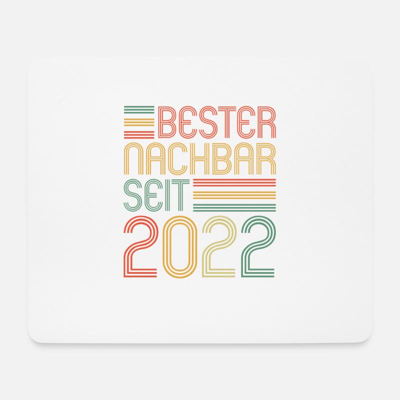 Bester Nachbar seit 2022 Nachbarn Nachbar - Mousepad (Querformat) - Weiß