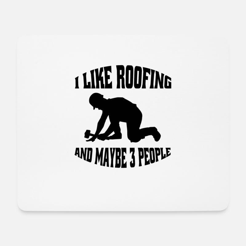 Dachdecker Handwerk Dachdeckermeister Spruch - Mousepad (Querformat) - Weiß