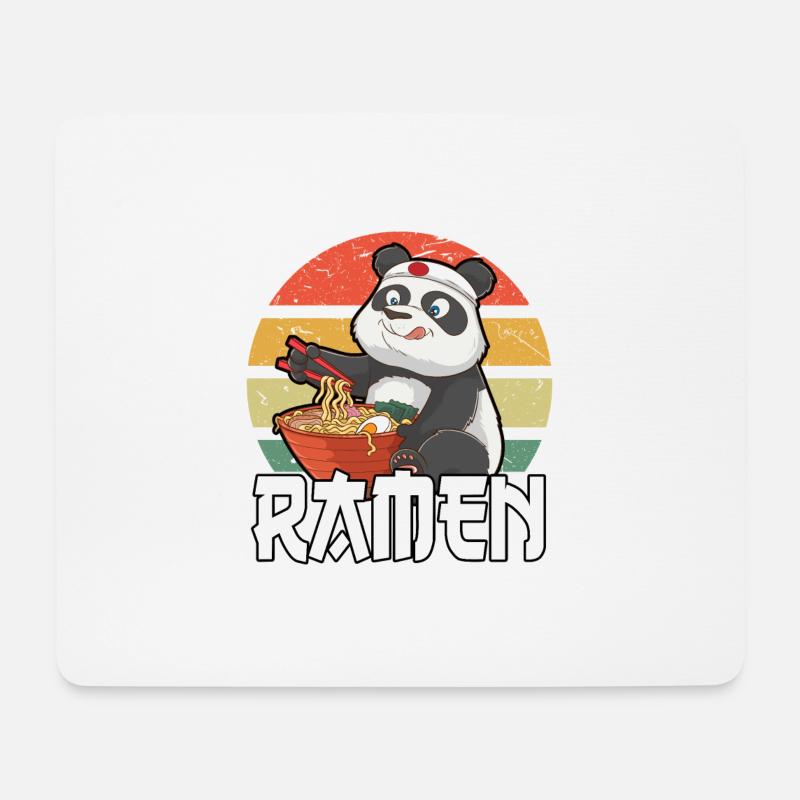 Kawaii Ramen Anime Panda Japan Otaku Animes - Mousepad (Querformat) - Weiß