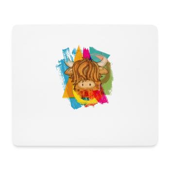 The Highland Cow Scottish Highland Cattle - Mouse Pad (horizontal) - white - Front