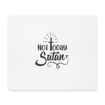 Christliches Design nicht heute Satan - Mousepad (Querformat) - Weiß - Vorne