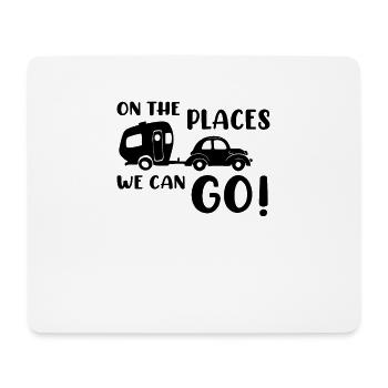 Wohnwagen Camper campen - Mousepad (Querformat) - Weiß - Vorne