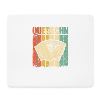 Retro Quetschn, Vintage Steirische Harmonika - Mousepad (Querformat) - Weiß - Vorne