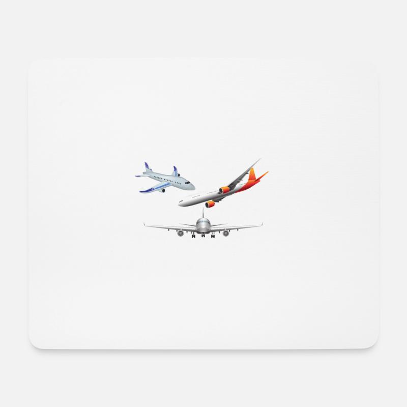 Nur ein Junge, der Flugzeuge liebt - Mousepad (Querformat) - Weiß