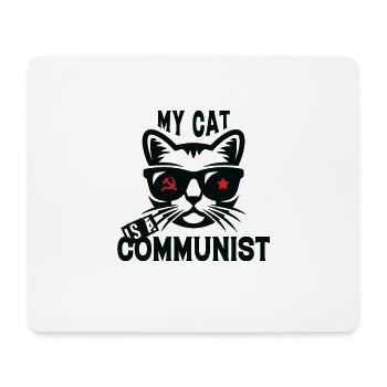 Meine Katze Ist Ein Kommunist - Mousepad (Querformat) - Weiß - Vorne