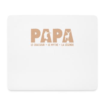 Papa Le Chasseur L'homme Le Mythe La Légende - Tapis de souris (format paysage) - blanc - Devant