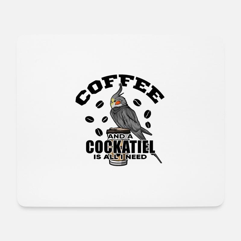 Nymphensittich - Mousepad (Querformat) - Weiß