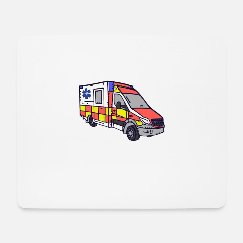 Status 3 ready for Tatütata Rettungsdienst - Mousepad (Querformat) - Weiß