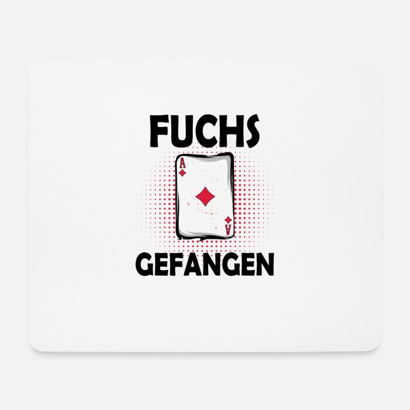 Doppelkopf - Mousepad (Querformat) - Weiß