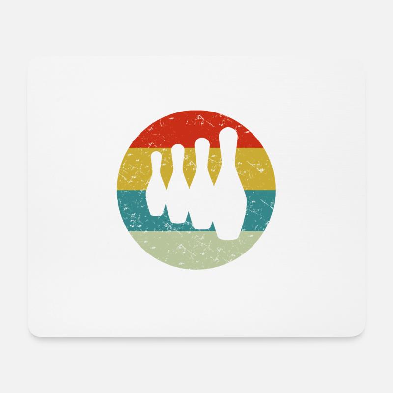kegeln - Mousepad (Querformat) - Weiß