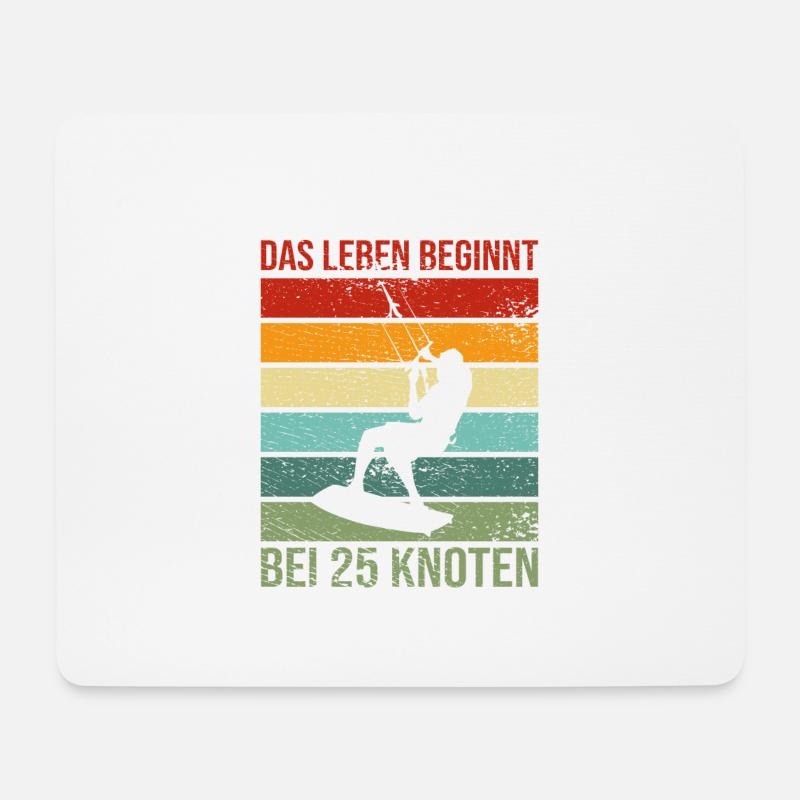 Kitesurfen - Mousepad (Querformat) - Weiß