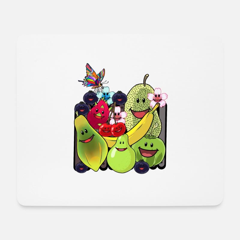 Sommerzeit Früchte Obst Vegetarisch Küche Frucht - Mousepad (Querformat) - Weiß