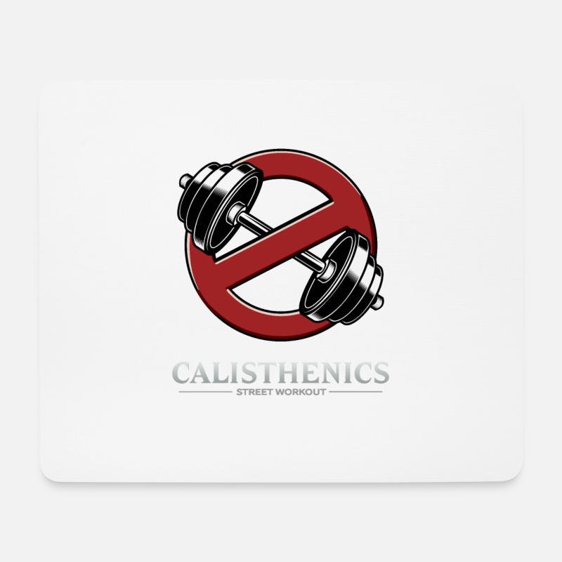 NO WEIGHTS ALLOWED - CALISTHENICS - Street Workout - Mousepad (Querformat) - Weiß