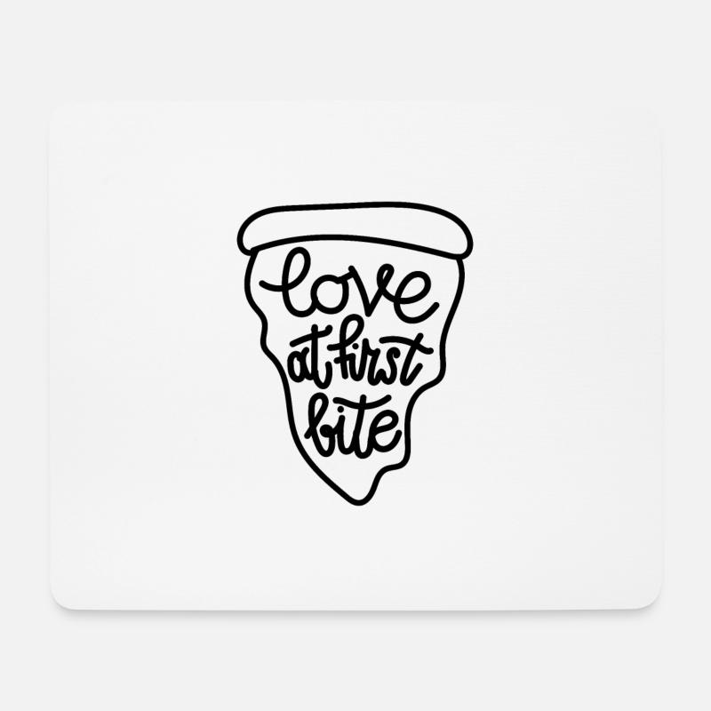 Pizza - Mousepad (Querformat) - Weiß