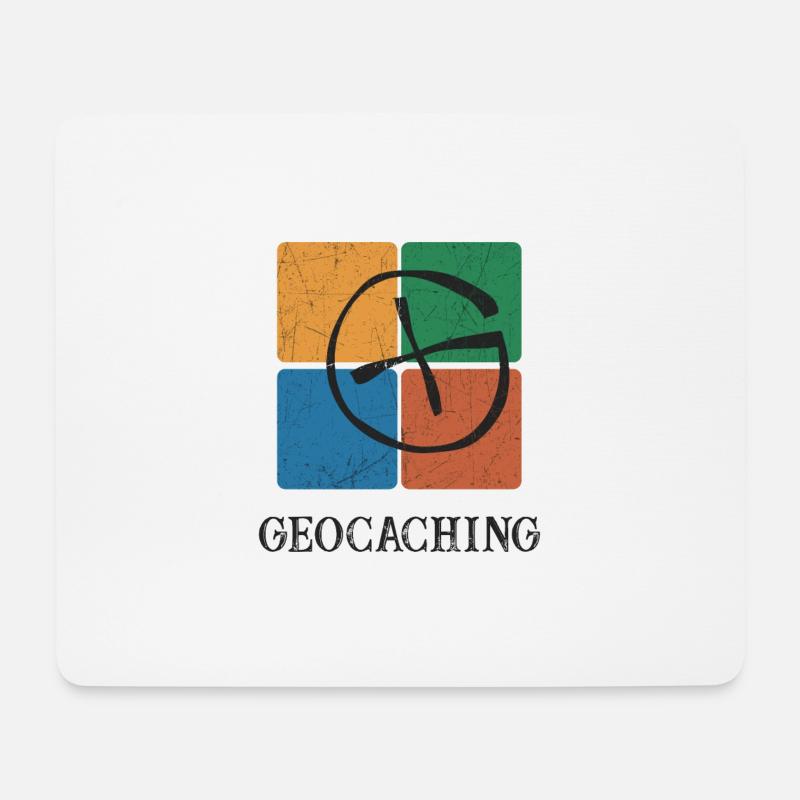 Geocaching Geocacher - Mousepad (Querformat) - Weiß