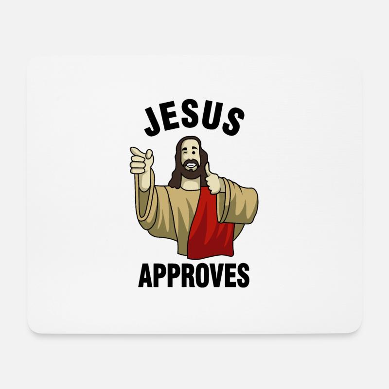 Buddy Christ - Tapis de souris (format paysage) - blanc