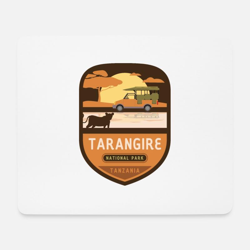 Tarangire-Nationalpark - Tansania - Mousepad (Querformat) - Weiß