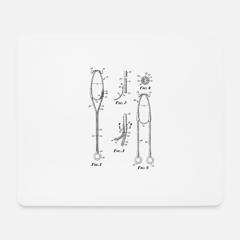 Doktor Mediziner Instrument Stethoskop Arzt Dr. - Mousepad (Querformat) - Weiß