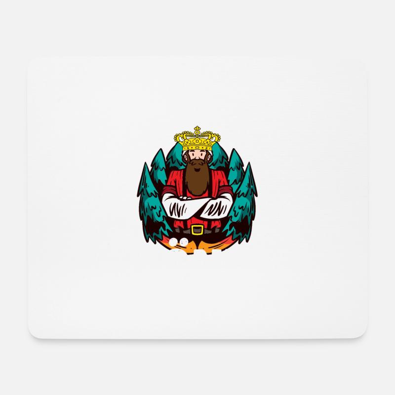 Holz König - Mousepad (Querformat) - Weiß