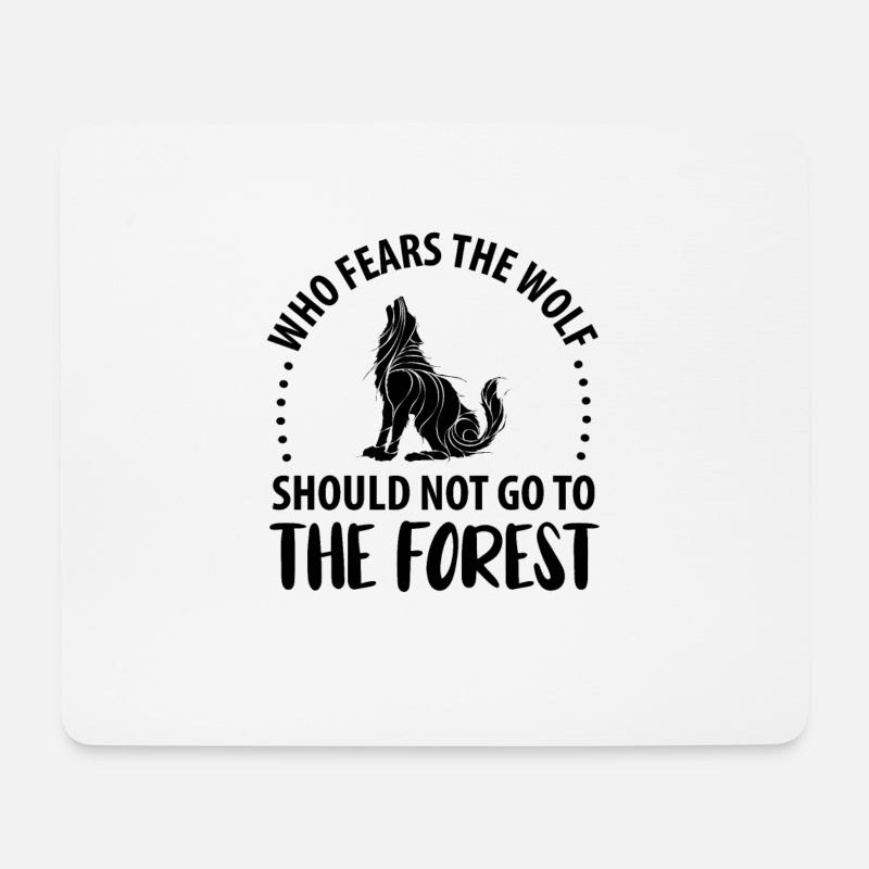 Loup Loups Wolf Pack - Tapis de souris (format paysage) - blanc