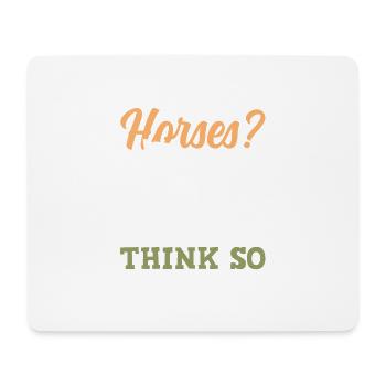 horse horses - Mouse Pad (horizontal) - white - Front