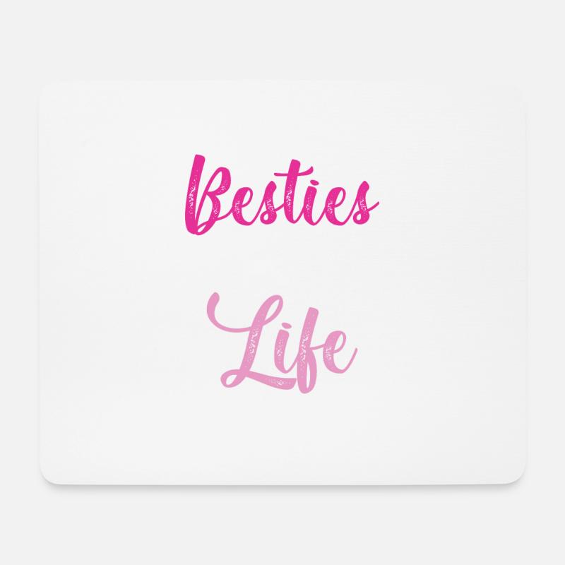 bester freunde - Mousepad (Querformat) - Weiß