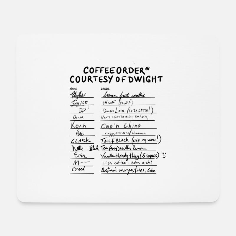 The Office - Coffee Order - im Büro - Mousepad (Querformat) - Weiß