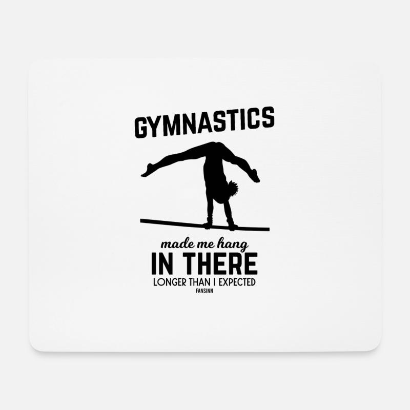 Frau turnen Kunstturnen Sport Mädchen - Mousepad (Querformat) - Weiß