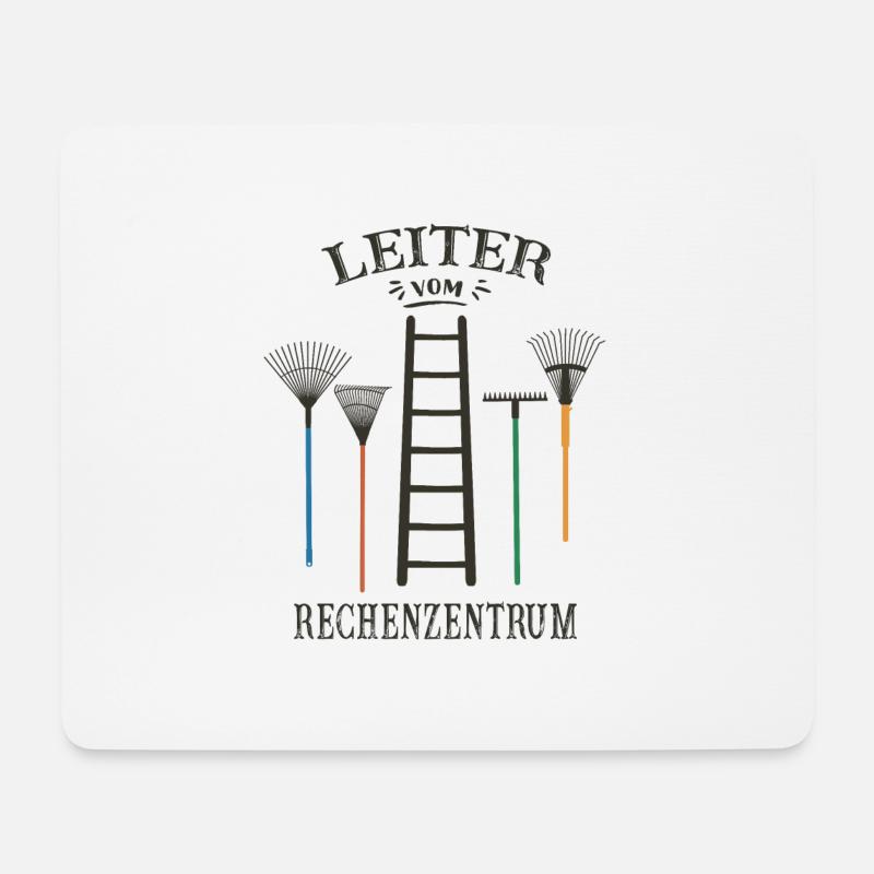 Leiter vom Rechenzentrum - Mousepad (Querformat) - Weiß