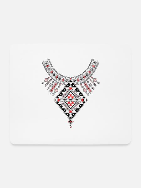 Motifs poteries kabyles décoration amazigh - Tapis de souris (format paysage) - blanc