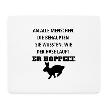 Spruch Ostern Hase lustig - Mousepad (Querformat) - Weiß - Vorne