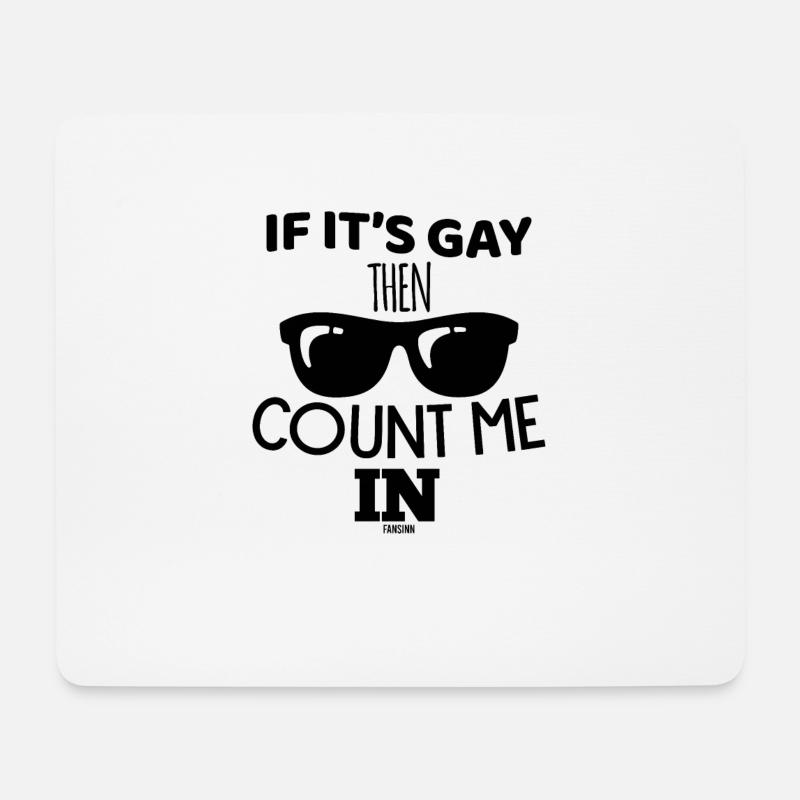 LBGT Gay Pride - Mousepad (Querformat) - Weiß