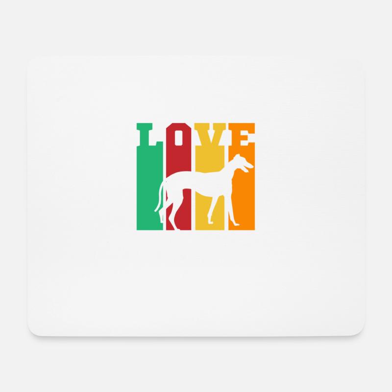 Greyhound Windhund Geschenk - Mousepad (Querformat) - Weiß
