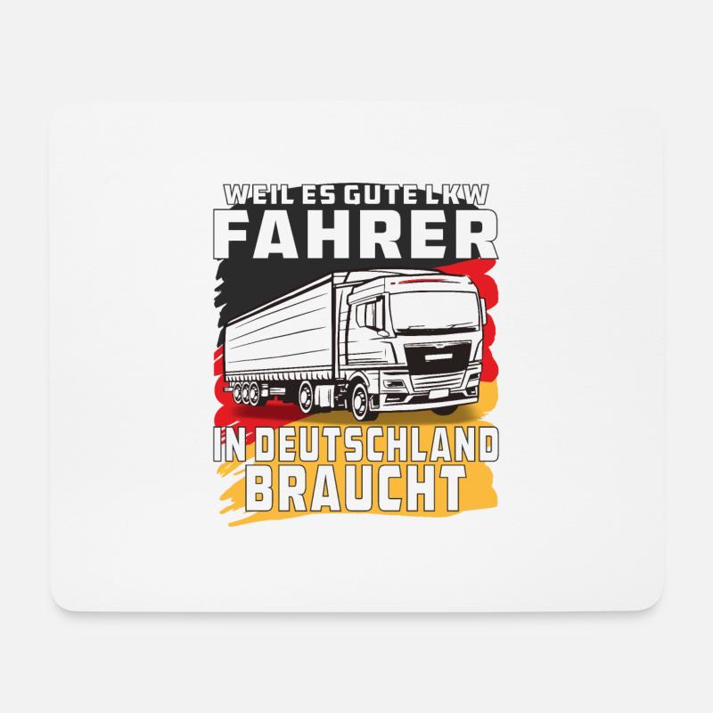 GUTE LKW FAHRER IN DEUTSCHLAND - Mousepad (Querformat) - Weiß