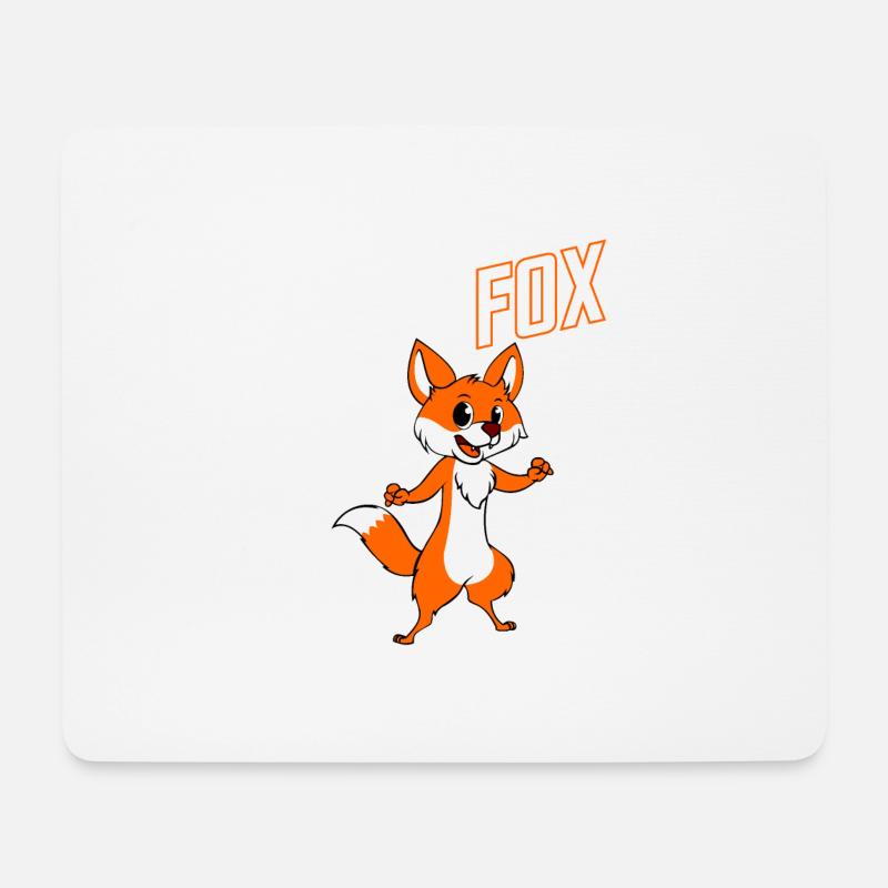 Disco Fuchs - Mousepad (Querformat) - Weiß