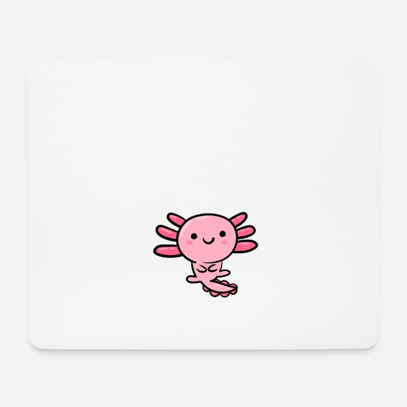 A is for Axolotl - Lustiges Axolotl - Mousepad (Querformat) - Weiß