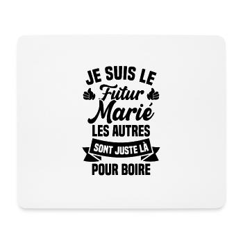 Je suis le futur marié humour cadeau futur marié - Tapis de souris (format paysage) - blanc - Devant
