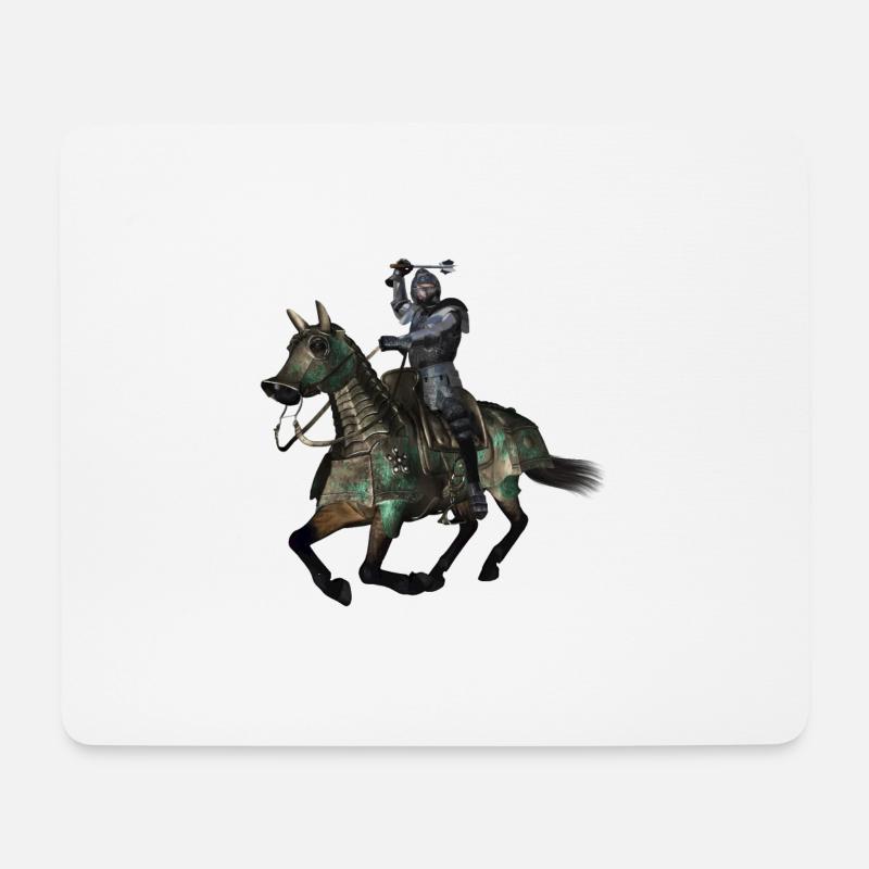 Ritter - Mousepad (Querformat) - Weiß