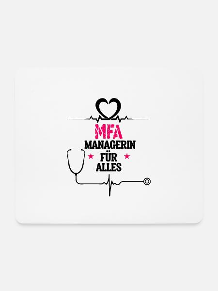 MFA-Managerin für alles - Mousepad (Querformat) - Weiß