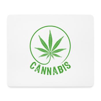 Cannabis - Mousepad (Querformat) - Weiß - Vorne