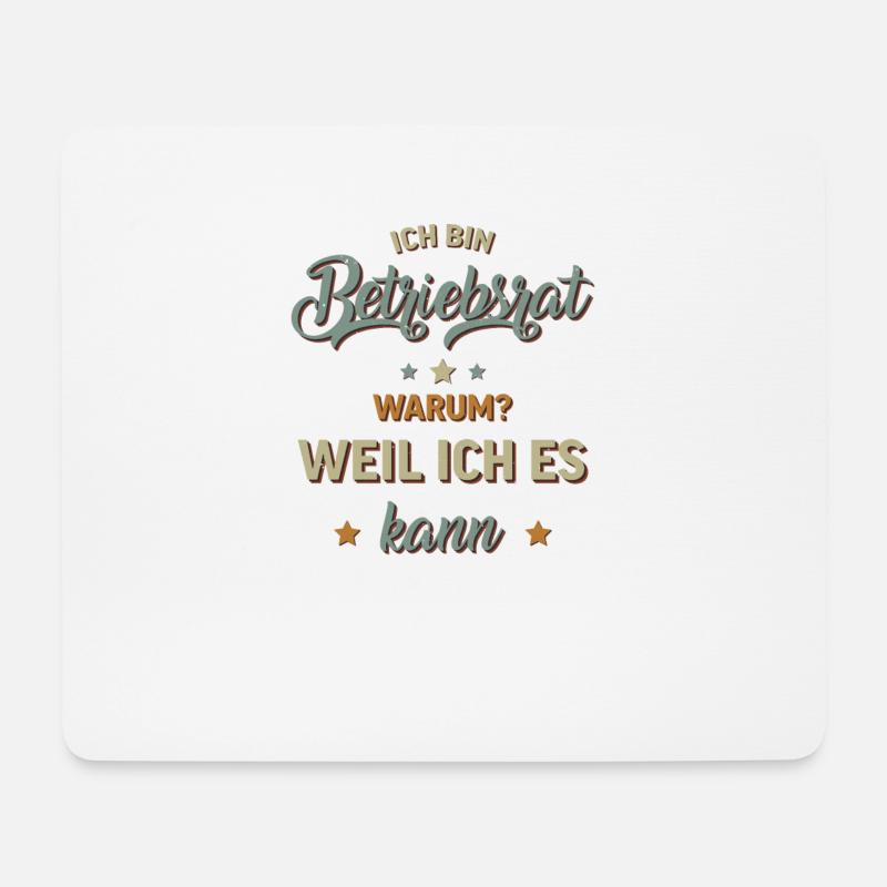 Betriebsrat Arbeitnehmer Vertreter Gewerkschaft - Mousepad (Querformat) - Weiß
