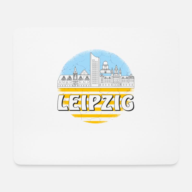 LEIPZIG - Mousepad (Querformat) - Weiß