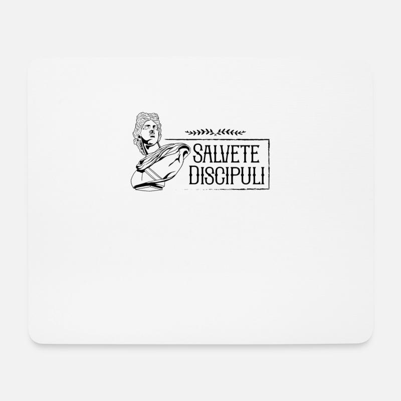 Lateinischer Spruch - Salvete Discipuli - Mousepad (Querformat) - Weiß