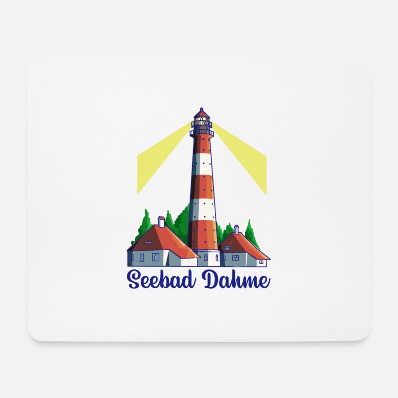 Leuchtturm - Ostseeheilbad Dahme - Mousepad (Querformat) - Weiß