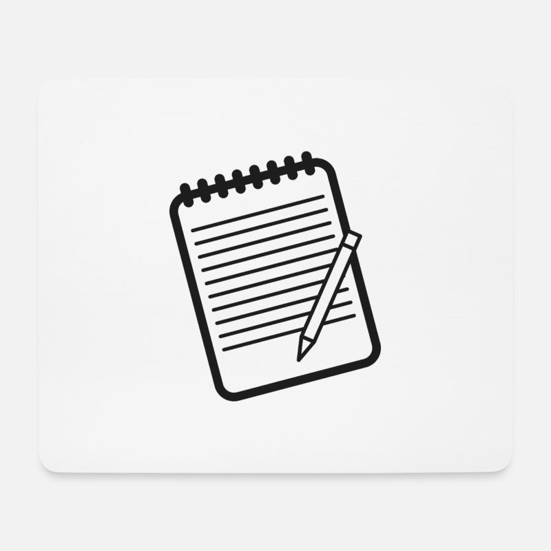Checkliste Notizen Hausaufgaben - Mousepad (Querformat) - Weiß