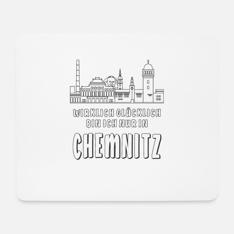 CHEMNITZ - Mousepad (Querformat) - Weiß