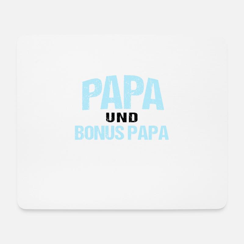 Herren Ich habe zwei Titel Papa und Bonus Papa - Mousepad (Querformat) - Weiß